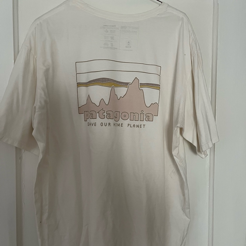 Patagonia White Graphic Tee
